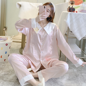 孕妇睡衣夏冰丝怀孕期