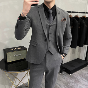 西装暴徒大码男士新郎结婚礼服轻熟风商务职业帅气西服上衣男休闲