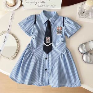 兔子警官衣服儿童疯狂动物城朱迪女童裙子夏季韩版学院时髦连衣裙