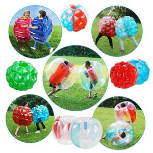 玩具充气撞撞击球滚筒球充气碰撞球吹气泡泡球儿童充气碰碰球
