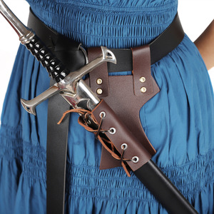 海盗维京挂剑套 中世纪皮革绑绳绑剑维京文艺复兴时期刀套腰挂剑