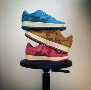 bapesta dunk sk8滑板情侣棕粉蓝麂皮休闲vibe撞色低帮联名运动鞋