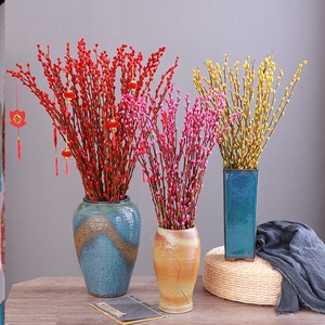 银柳枝干花干雪柳枝干支雪柳带芽干柳枝条真干枝银柳招财花装饰花