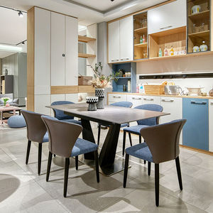 仁豪家居轻奢岩板餐桌椅组合意式家用小户型简约北欧式小清新4-6