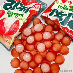 韩国进口零食 好丽友果酱夹心葡萄籽荔枝籽混合水果味QQ糖软糖果