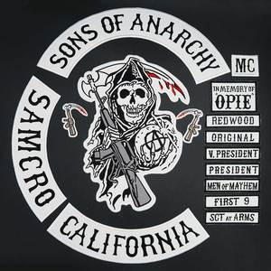 sons of anarchy混乱之子玛雅帮大号哈雷皮衣夹克刺绣布贴徽章