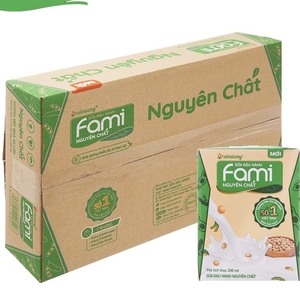 越国香越南进口发米豆奶饮料fami nguyên chất豆浆早餐200ml0糖