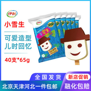 【40支整箱批】伊利小雪生小雪人娃娃头雪糕冰棍冰淇淋冷饮65g