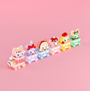 hcmagic小颗粒创意卡通小火车系列拼装乐高积木摆件男女生成年人