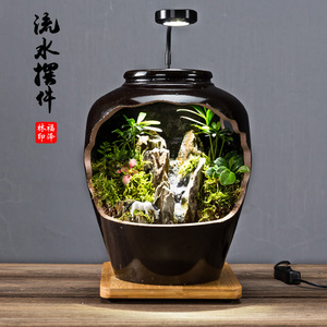 假山水盆景流水