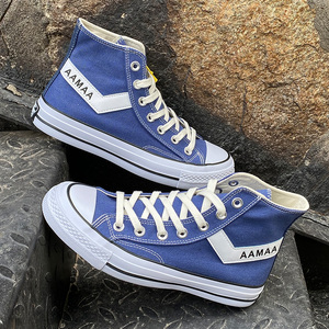 万斯堡vansеpol官网学生休闲高帮男女板鞋1970s奶蓝经典款帆布鞋