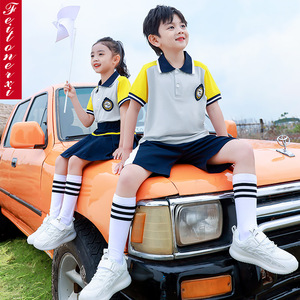 儿童校服幼儿园园服夏季小学生班服老师男童女童短袖短裤运动套装