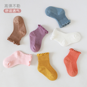 婴儿袜子春秋纯棉宝宝堆堆袜夏季薄款冬不勒无骨新生幼儿0-6月1岁