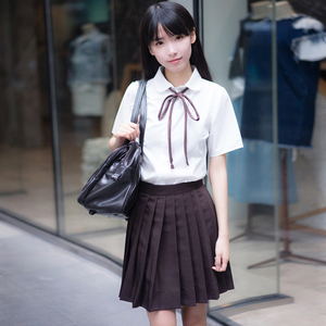 学院风水手服女高中生日系校班服长袖软妹jk制服套装百褶裙演出服