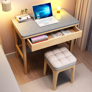 家用岩板卧室小书桌轻奢迷你长60/70/80cm小户型宽45cm学习电脑桌