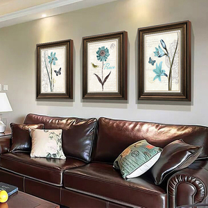 000人付款天猫美式装饰画客厅画沙发背景墙田园花卉风格餐厅挂画卧室