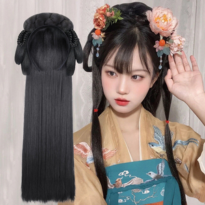 半丸子头发饰假发女盘发古风假发包蓬松自然花苞头盘发器1人付款162