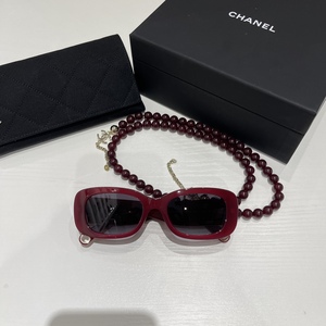 香奈儿Chanel  墨镜女新款时尚个性珍珠链条太阳眼镜简约复古