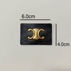 赛琳celine高档皮标金属凯旋门标志logo思琳补丁贴衣服装饰包徽章