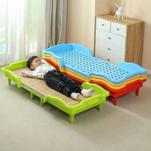 可折叠幼儿园专用床叠叠塑料床家庭小孩午休床单人儿童小床睡床