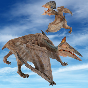 学生玩具法国papo恐龙模型妖精翼龙 风神翼龙静态玩偶安全环保