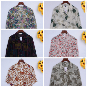 衬衣怀旧80年代vintage古着衬衫长袖春秋花衬衫港风复古巴洛克