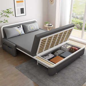 沙发床两用多功能储物单双人可拆叠小户型带升降茶几推拉沙发19人付款