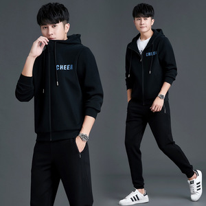 男卫衣套装2022火爆新款春季30岁男士ins潮穿搭一套跑步运动男装