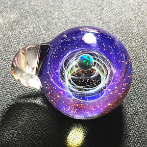 琉璃宇宙星空球欧泊水晶球宇宙玻璃星空项链吊坠琉璃宝石男女生日