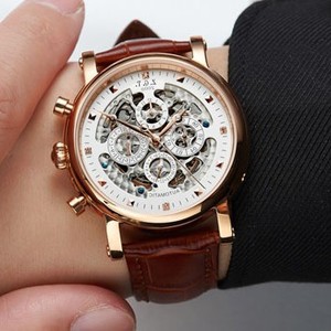 专柜古浪琴海精英律师靳东安家徐文昌罗晋同款手表镂空手表男士机