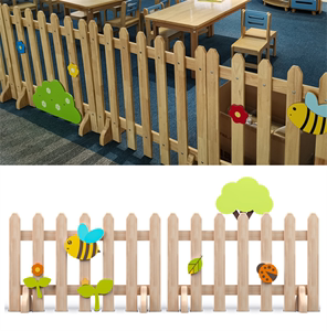 木制儿童防护栏杆早教幼儿园区角实木质围栏感统训练游戏栅栏室内