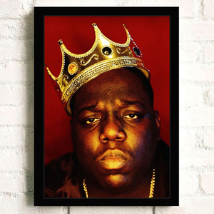 biggie smalls 欧美说唱嘻哈饶舌hiphop歌手海报装饰相框挂画贴画