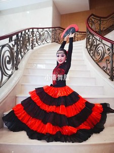 新款开场演出服装西班牙舞蹈康康舞冰与火民族服装舞台装