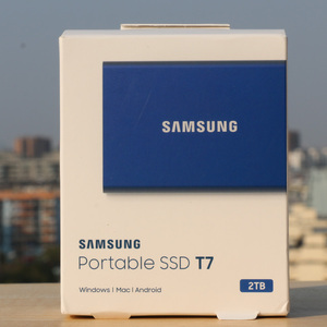 samsung/三星t5/t7/t7指纹 2tb ssd固态移动硬盘usb3.2 双数据线