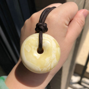 蜜蜡面包圈纯天然