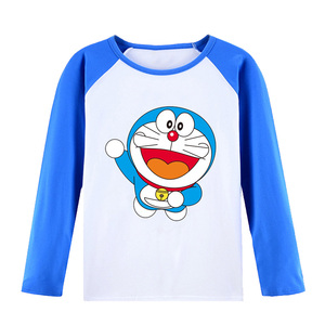 男童t恤长袖叮当猫童装多拉a梦机器猫儿童女童衣服上衣男孩小宝宝