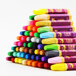 青竹月亮船油画棒24色套装儿童美术绘画涂鸦上色软性彩色水洗蜡笔