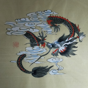 御墨阁宣纸淘宝手工圆形茶叶花草宣纸扇面云龙皮纸画芯团扇书法国画