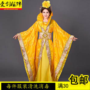 古装大拖尾唐朝贵妃公主仙女裙礼服汉服皇后服装宫廷年会影楼租赁