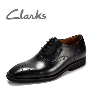 clarks其乐男鞋新款正装皮鞋真皮时尚布洛克Whiddon Wing系带婚鞋
