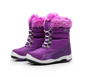 外贸原单冬季女童雪地靴防水防滑中筒保暖棉靴加厚抗寒冬靴