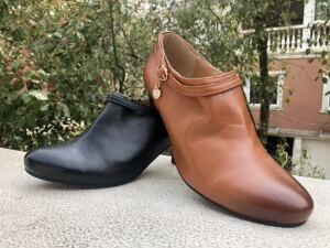 senda森达好人缘春秋真皮女鞋中跟皮鞋工作单鞋深口低帮皮鞋