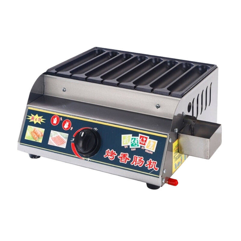 新品苏勒黄金脆皮烤肠机摆摊商用推车淀粉肠炉子燃气烤香肠煎火品