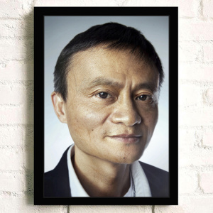 马云海报励志墙画办公室装饰画墙贴企业家画像名人名言墙相框挂画