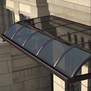 铝合金雨棚阳台户外别墅庭院车棚遮阳大门防雨窗室外雨搭上门定制