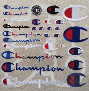 冠军商标刺绣布贴大小号补丁贴champion品牌标志logo徽章修补衣服