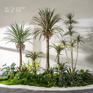 大型仿真树假树落地盆栽绿植植物室内楼梯下景观造景设计装饰摆件