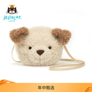 英国Jellycat2024新品小狗包包可爱狗狗玩偶斜挎包腰包娃娃公仔