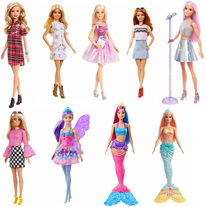 正品Barbie芭比娃娃之美人鱼换装娃娃关节可动女孩过家家生日玩具
