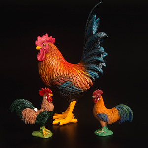 儿童仿真模型玩具动物田园家禽畜公鸡摆件装饰塑胶男女孩礼物包邮